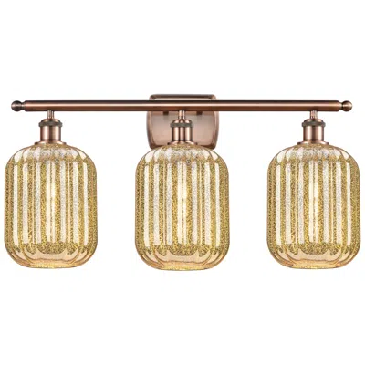 Innovations Lighting Ballston Preston 27"w 3 Light Copper Vanity Light W/ Mercury Jar Shade