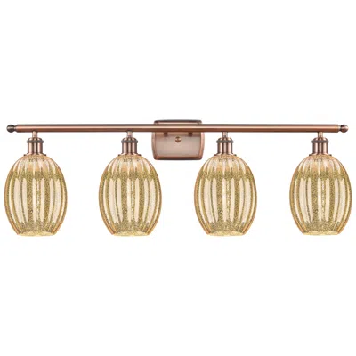 Innovations Lighting Ballston Preston 36"w 4 Light Copper Bath Light W/ Mercury Bulb Shade In Gold