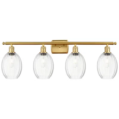 Innovations Lighting Ballston Preston 36"w 4 Light Gold Vanity Light W/ Clear Bulb Shade
