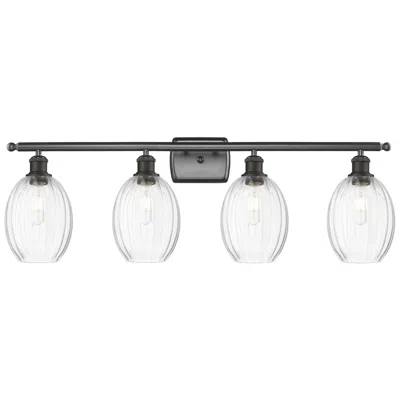 Innovations Lighting Ballston Preston 36"w 4 Light Oiled Bronze Vanity W/ Clear Bulb Shade