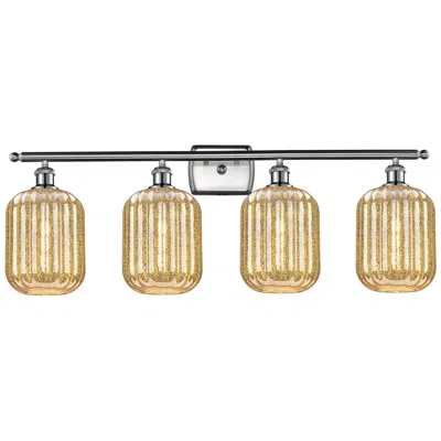 Innovations Lighting Ballston Preston 37"w 4 Light Nickel Bath Light W/ Mercury Jar Shade