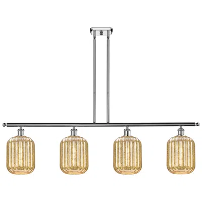 Innovations Lighting Ballston Preston 48"w 4-lt Chrome Stem Island Light W/ Mercury Jar Shade