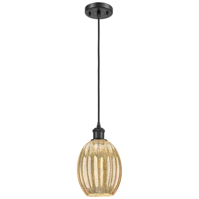 Innovations Lighting Ballston Preston 6"w Black Cord Mini Pendant W/ Mercury Bulb Shade