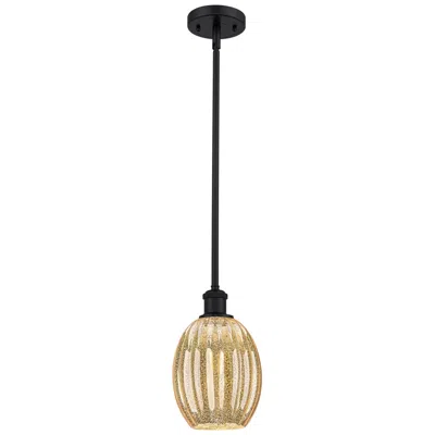 Innovations Lighting Ballston Preston 6"w Black Stem Mini Pendant W/ Mercury Bulb Shade