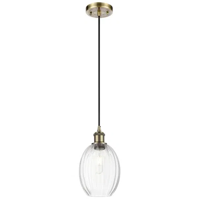 Innovations Lighting Ballston Preston 6"w Brass Cord Hung Mini Pendant W/ Clear Bulb Shade