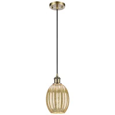 Innovations Lighting Ballston Preston 6"w Brass Cord Mini Pendant W/ Mercury Bulb Shade