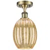 Innovations Lighting Ballston Preston 6"w Brass Semi.flush Mount With Mercury Bulb Shade In Gold