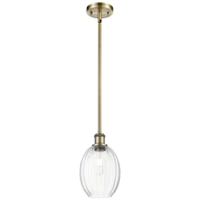 Innovations Lighting Ballston Preston 6"w Brass Stem Hung Mini Pendant W/ Clear Bulb Shade