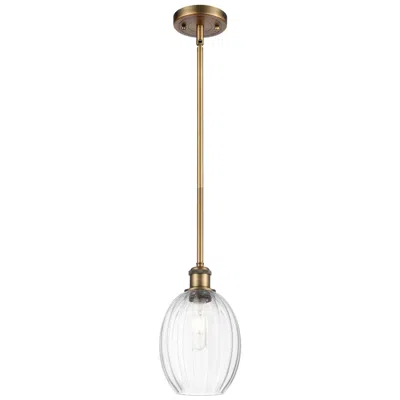 Innovations Lighting Ballston Preston 6"w Brushed Brass Stem Pendant W/ Clear Bulb Shade