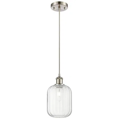 Innovations Lighting Ballston Preston 7"w Brushed Nickel Cord Pendant W/ Clear Jar Shade