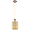 Innovations Lighting Ballston Preston 7"w Copper Stem Mini Pendant W/ Mercury Jar Shade In Gold
