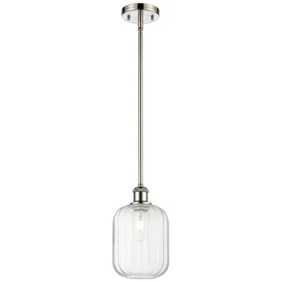Innovations Lighting Ballston Preston 7"w Polished Nickel Stem Pendant W/ Clear Jar Shade