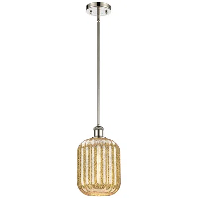 Innovations Lighting Ballston Preston 7"w Polished Nickel Stem Pendant W/ Mercury Jar Shade