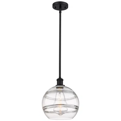 Innovations Lighting Ballston Rochester 10" Wide Matte Black Stemmed Mini Pendant W/ Clear