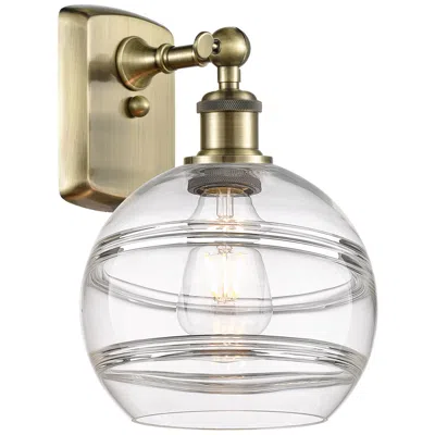 Innovations Lighting Ballston Rochester 10.88" High Antique Brass Sconce With Clear Shade