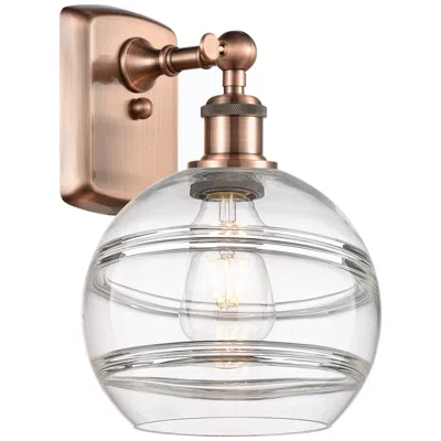 Innovations Lighting Ballston Rochester 10.88" High Antique Copper Sconce With Clear Shade