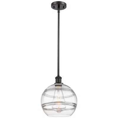 Innovations Lighting Ballston Rochester 10"w Oiled Bronze Stemmed Mini Pendant W/ Clear Sha