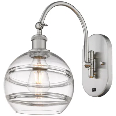Innovations Lighting Ballston Rochester 13.38"h Satin Nickel Adjustable Sconce W/ Clear Sha