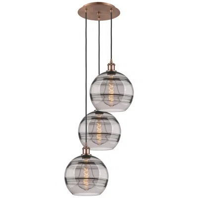 Innovations Lighting Ballston Rochester 16.5"w 3-light Copper Corded Pendant W/ Smoke Shade