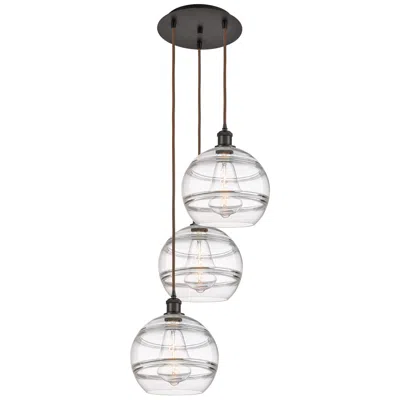 Innovations Lighting Ballston Rochester 16.5"w 3-light Oiled Bronze Cord Pendant W/ Clear S