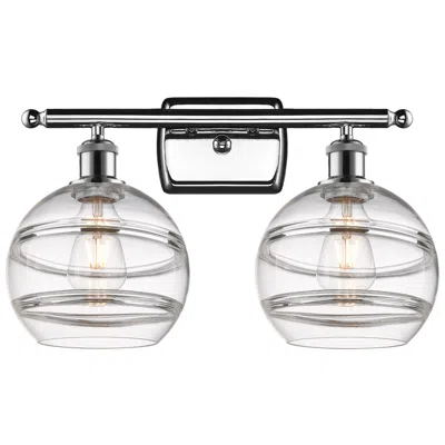Innovations Lighting Ballston Rochester 18"w 2 Light Polished Chrome Bath Light W/ Clear Sh