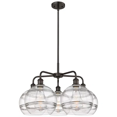 Innovations Lighting Ballston Rochester 28"w 5-light Oiled Bronze Stem Chandelier W/ Clear