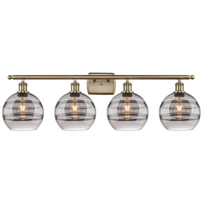 Innovations Lighting Ballston Rochester 38"w 4-light Polished Nickel Bath Light W/ Clear Sh