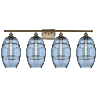 Innovations Lighting Ballston Rochester 38"w 4-light Satin Gold Bath Vanity Light W/ Clear