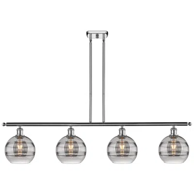 Innovations Lighting Ballston Rochester 48"w 4-light Chrome Stem Island Light W/ 8" Sm