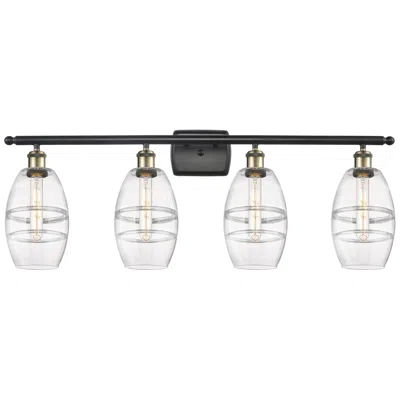 Innovations Lighting Ballston Rochester 4-light Black Vanity Light W/ Clear Shade