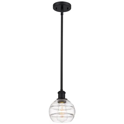 Innovations Lighting Ballston Rochester 5.88"w Matte Black Stemmed Mini Pendant W/ Clear Sh