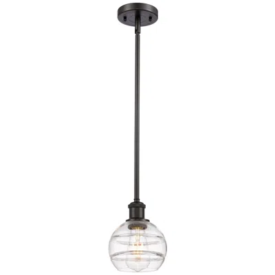 Innovations Lighting Ballston Rochester 5.88"w Oiled Bronze Stemmed Mini Pendant W/ Clear S