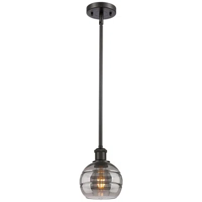 Innovations Lighting Ballston Rochester 5.88"w Oiled Bronze Stemmed Mini Pendant W/ Smoke S