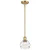 Innovations Lighting Ballston Rochester 5.88"w Satin Gold Stemmed Mini Pendant W/ Clear Sha In Gold