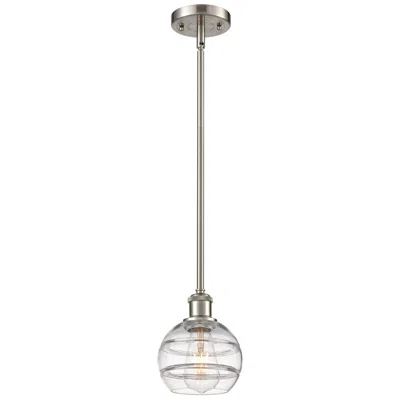 Innovations Lighting Ballston Rochester 5.88"w Satin Nickel Stemmed Mini Pendant W/ Clear S