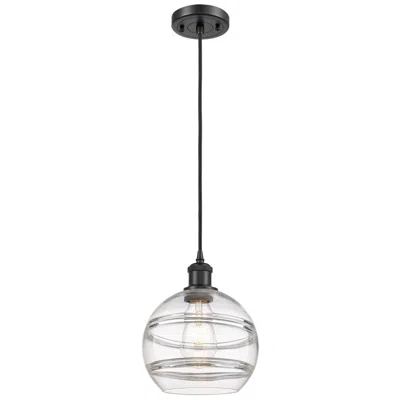 Innovations Lighting Ballston Rochester 8" Wide Matte Black Corded Mini Pendant W/ Clear Sh