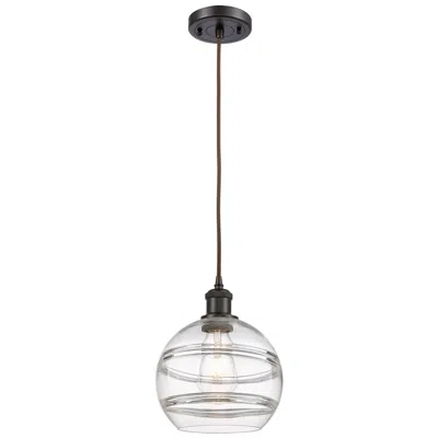 Innovations Lighting Ballston Rochester 8"w Oil Rubbed Bronze Corded Mini Pendant W/ Clear
