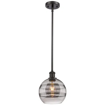 Innovations Lighting Ballston Rochester 8"w Oiled Bronze Stemmed Mini Pendant W/ Smoke Shad