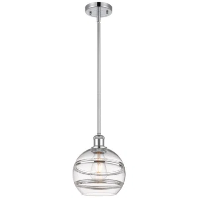 Innovations Lighting Ballston Rochester 8"w Polished Chrome Stemmed Mini Pendant W/ Clear S
