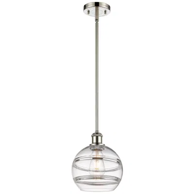 Innovations Lighting Ballston Rochester 8"w Polished Nickel Stemmed Mini Pendant W/ Clear S