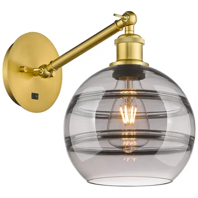 Innovations Lighting Ballston Rochester 9.88"h Gold Vertically Adjustable Sconce W/ Smoke S