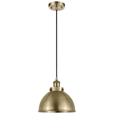 Innovations Lighting Ballston Urban 10.5" Brass Led Corded Mini Pendant W/ Brass Shade