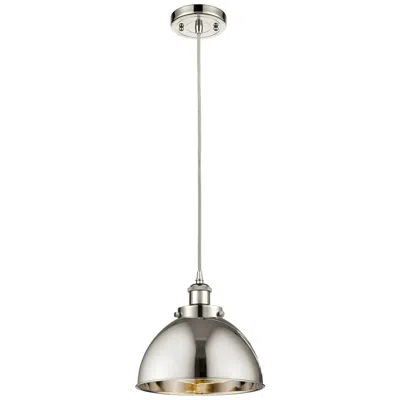 Innovations Lighting Ballston Urban 10.5" Nickel Led Corded Mini Pendant W/ Nickel Shade