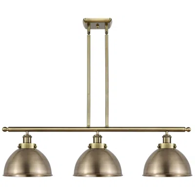 Innovations Lighting Ballston Urban 36"w 3 Light Antique Brass Stem Island Light