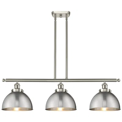 Innovations Lighting Ballston Urban 36"w 3 Light Brushed Satin Nickel Stem Led Island Light