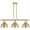 Innovations Lighting Ballston Urban 36"w 3 Light Satin Gold Stem Led Island Light In Gold