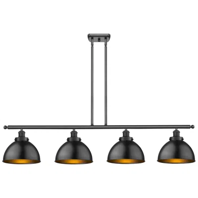 Innovations Lighting Ballston Urban 48.13"w 4 Light Matte Black Stem Island Light W/ Black