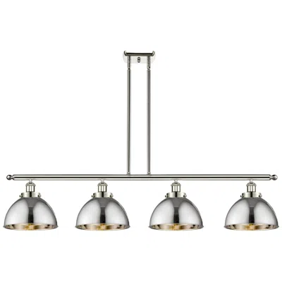 Innovations Lighting Ballston Urban 48.13"w 4 Light Polished Nickel Stem Island Light In Silver