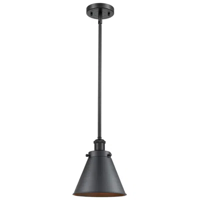 Innovations Lighting Ballston Urban Appalachian 7.5" Black Led Mini Pendant W/ Black Shade