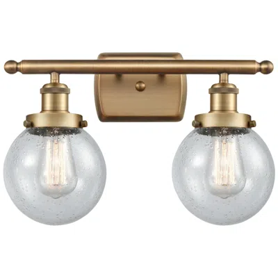 Innovations Lighting Ballston Urban Beacon 2 Light 16" Bath Light - Brushed Brass - Seedy S